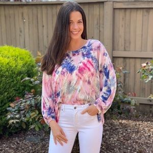 Multi Colored Waffle Knit Top